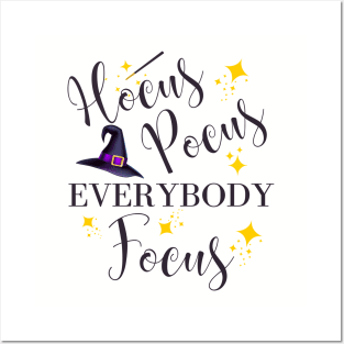 Hocus Pocus Everybody Focus Teacher Halloween Funny Gift Posters and Art